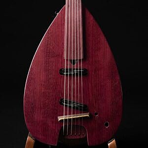 Solid body electric oud, purpleheart