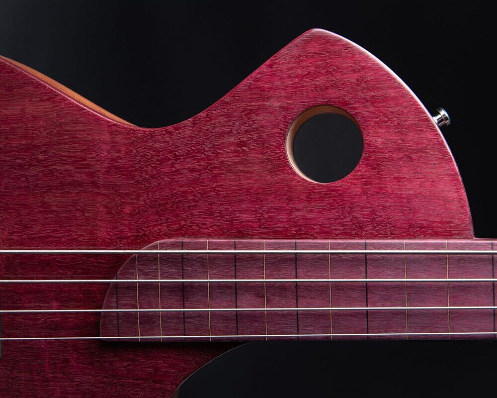 Close up of Picossum bass guitar