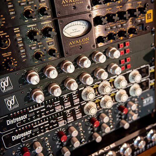 studio rack of preamps quarter profile