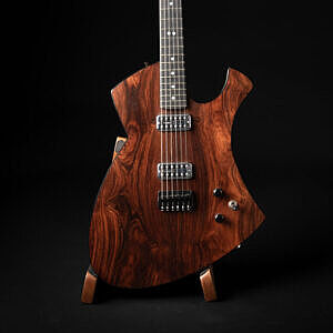 custom cocobolo shaman guitar, ebony fingerboard, filtertron pickups