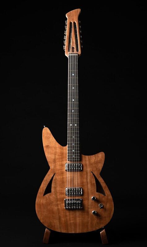 12-string electric guitar, Druid, cherry