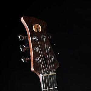 limba shaman headstock detail