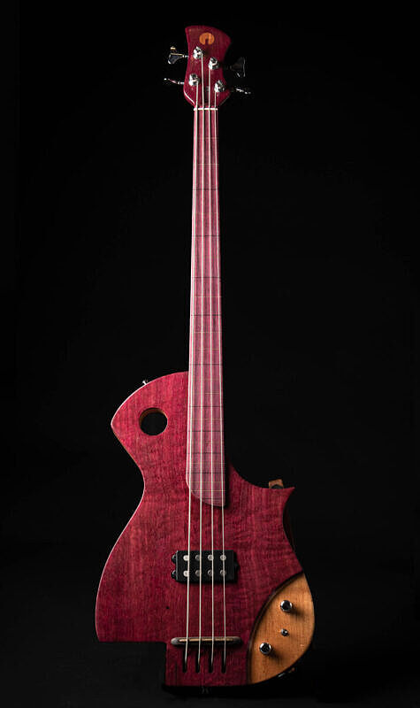 purpleheart picossum 4 string fretless bass